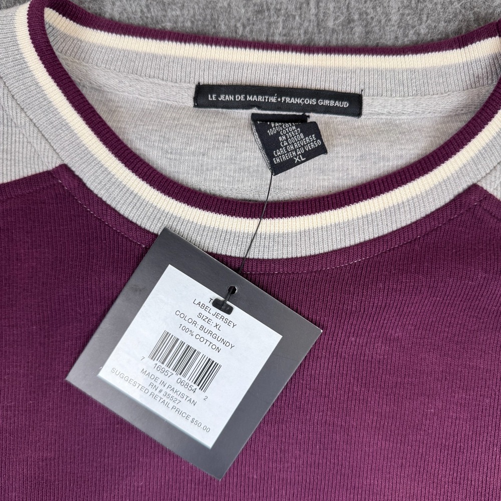Marithe Francois Girbaud Wine and Gray Sweater - Picture 2 of 5
